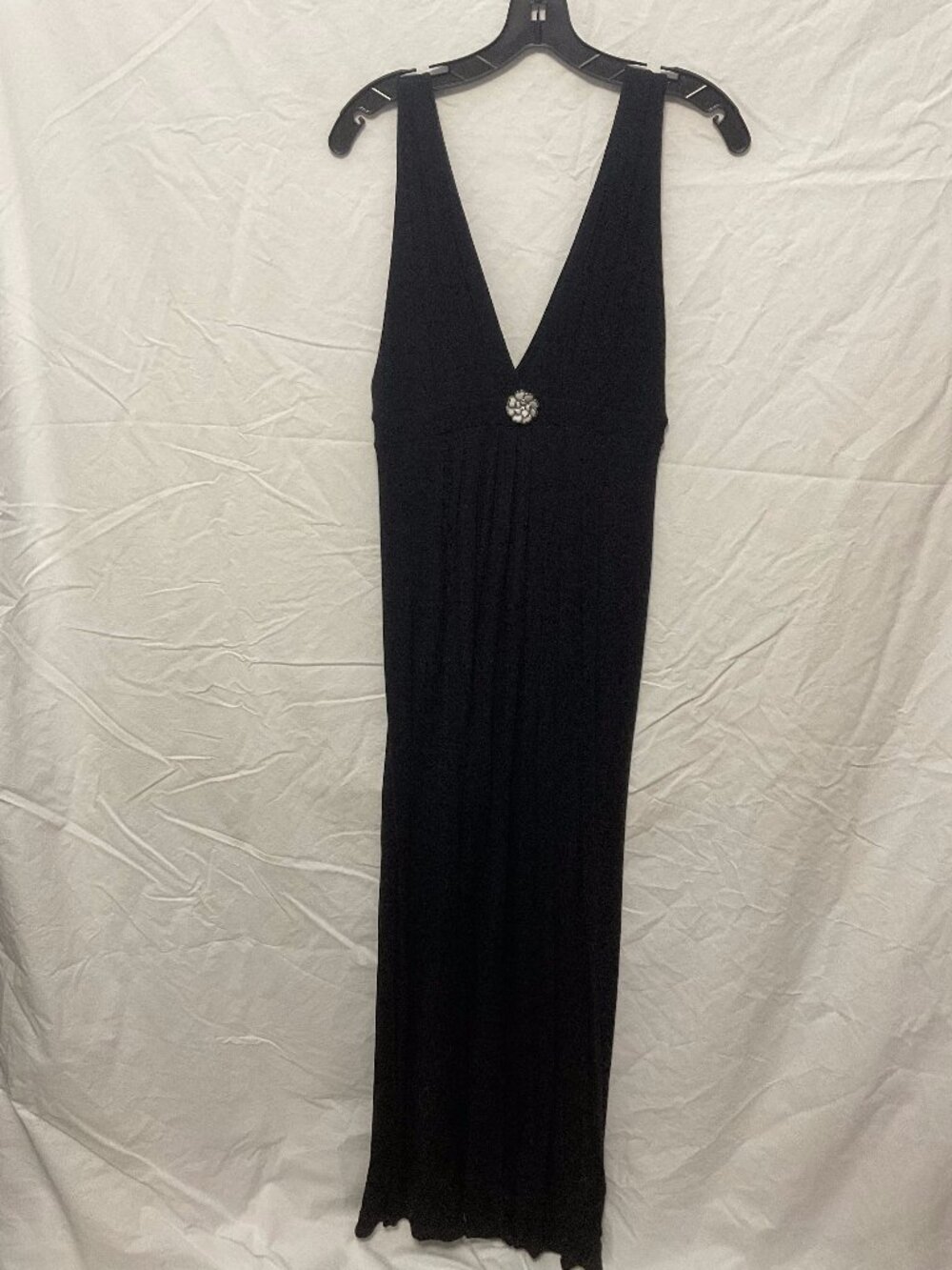 Tart Black V-Neck Jersey Maxi Dress Size M